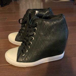 Hardly worn black DKNY Donna Karen high tops
